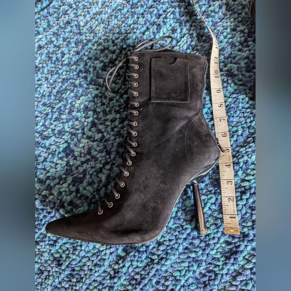 Cider Lace Up Pointed Toe Ankle Boots - Size 40 - Picture 5 of 8